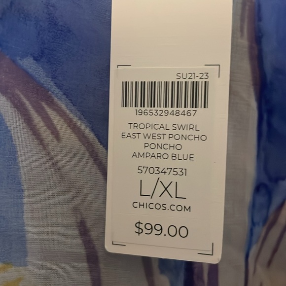 Chico's Multicolor Leaf Print Blouse - Picture 5 of 7